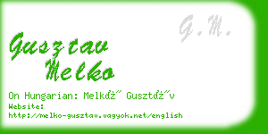 gusztav melko business card